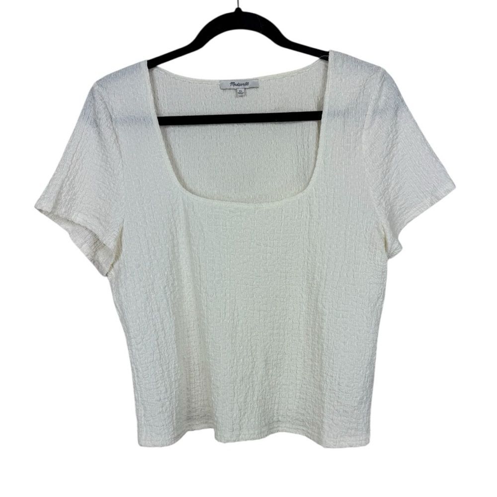 Madewell Popcorn Top in Ivory Women's XL